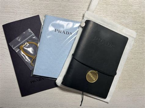 Traveler's Notebook PRADA Passport Size Black With Brass Tag 